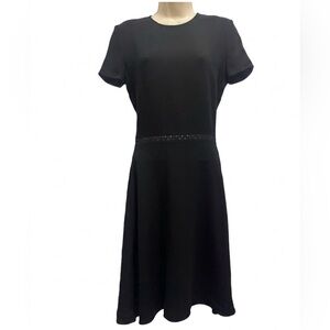 Stella McCartney Black Short Sleeve Fit & Flare Dress Size EU 40\US 6 - EUC